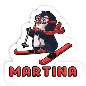 Skifahrerin Aufkleber Martina Image