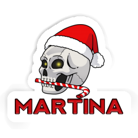 Aufkleber Weihnachtstotenkopf Martina Image