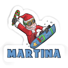 Sticker Martina Christmas Snowboarder Image