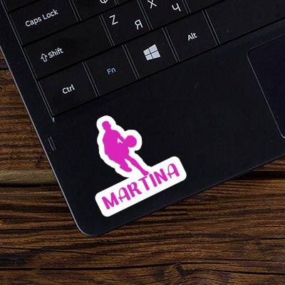 Martina Sticker Basketball Player Laptop Image