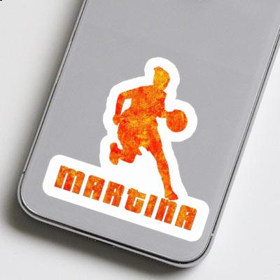 Sticker Martina Basketballspielerin Notebook Image