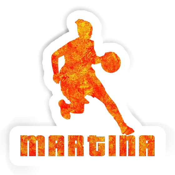 Joueuse de basket-ball Autocollant Martina Notebook Image