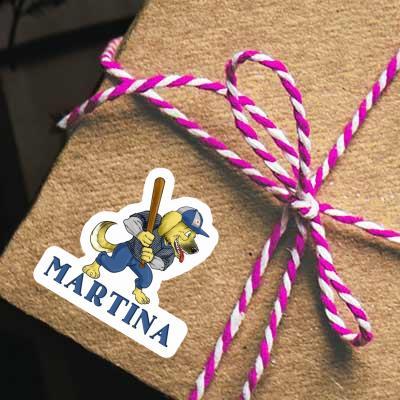 Sticker Baseball-Hund Martina Notebook Image