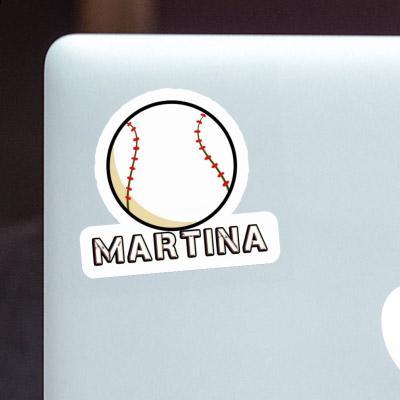 Martina Autocollant Baseball Laptop Image