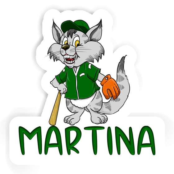 Baseball Cat Sticker Martina Image