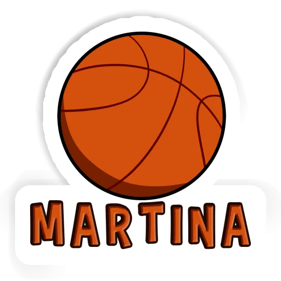 Basketball Ball Sticker Martina Laptop Image