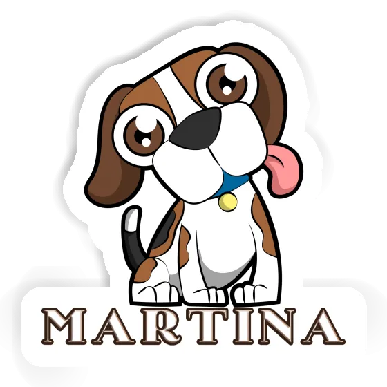 Sticker Martina Beagle-Hund Notebook Image