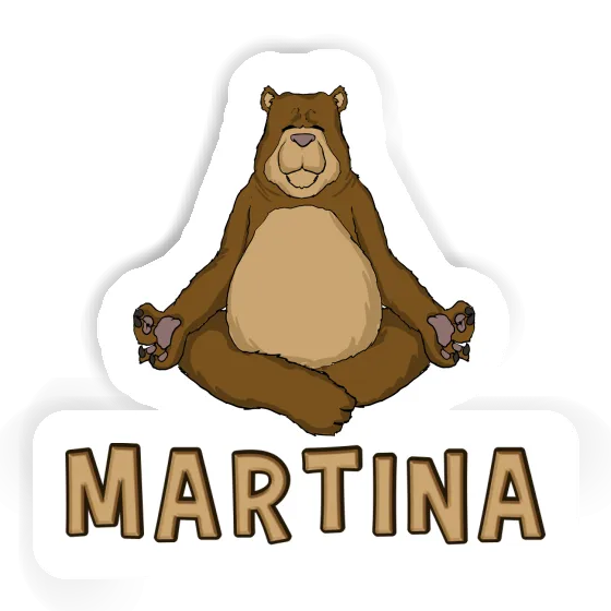 Yoga-Bär Sticker Martina Laptop Image