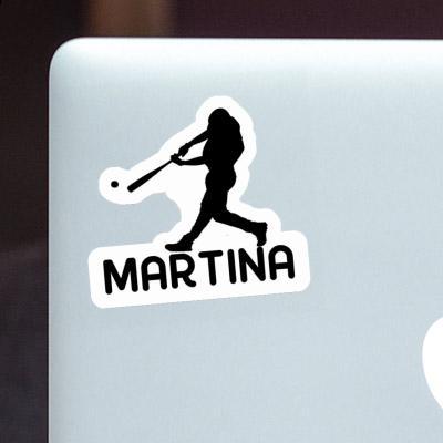 Baseballspieler Sticker Martina Laptop Image