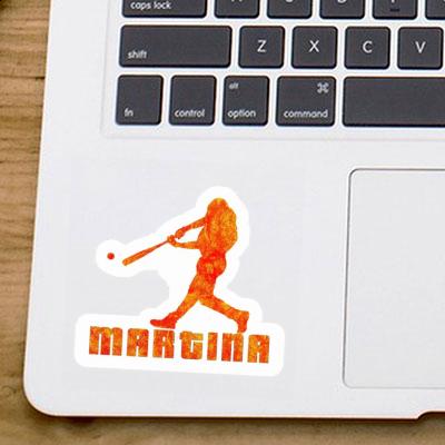 Autocollant Joueur de baseball Martina Laptop Image