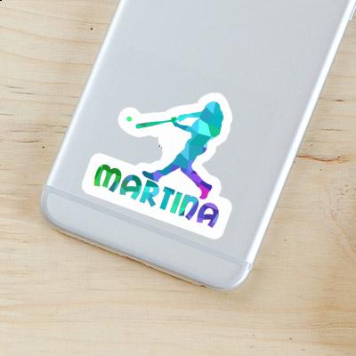 Sticker Baseball Player Martina Laptop Image