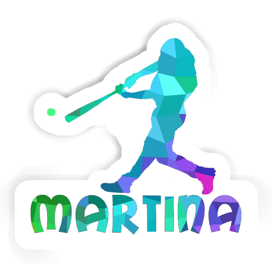 Sticker Baseball Player Martina Laptop Image