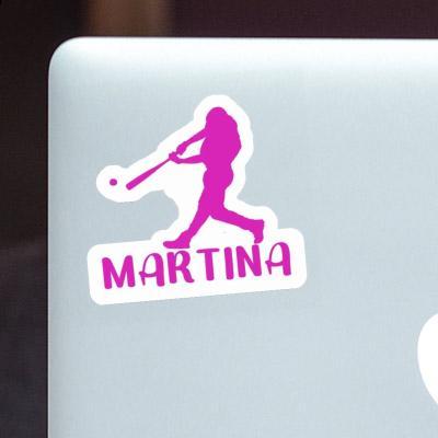 Sticker Baseball Player Martina Laptop Image