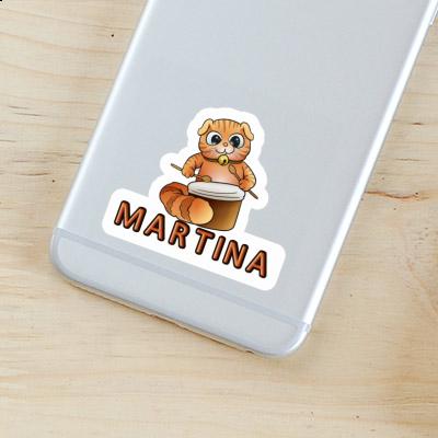 Martina Sticker Trommler-Katze Notebook Image