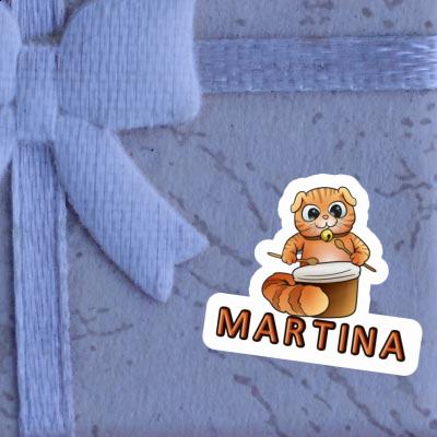 Martina Sticker Trommler-Katze Laptop Image