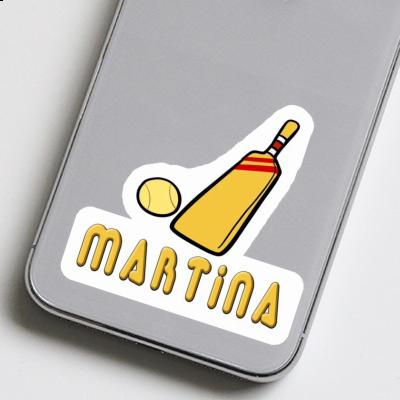 Martina Sticker Cricket Bat Laptop Image