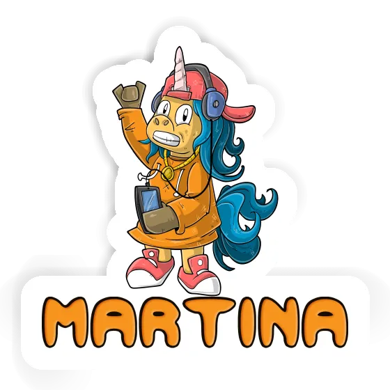 Autocollant Licorne hip-hop Martina Image