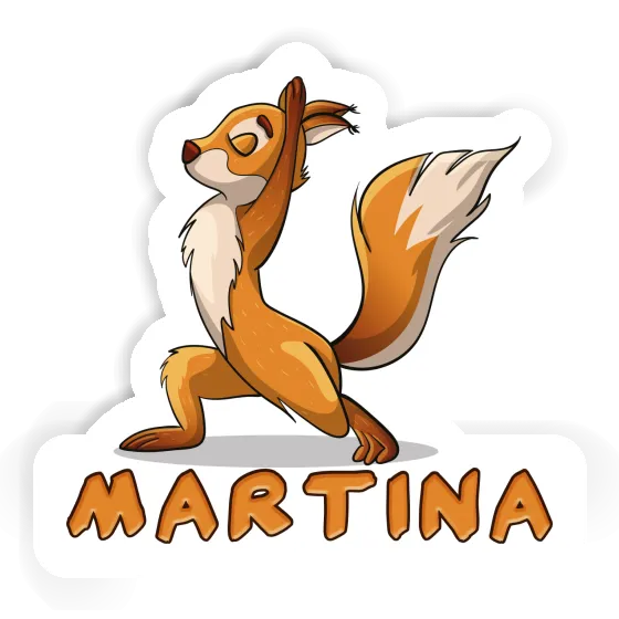 Yoga Squirrel Sticker Martina Notebook Image