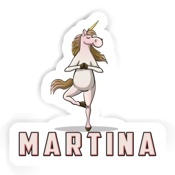 Sticker Yoga Unicorn Martina Laptop Image