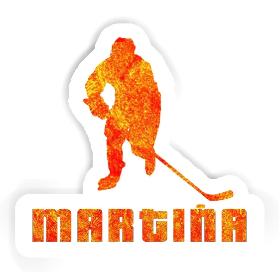 Sticker Hockey Player Martina Notebook Image