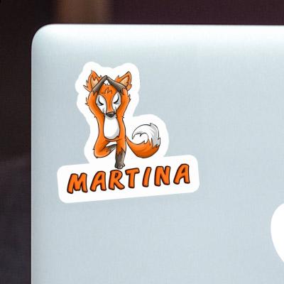 Martina Sticker Yoga Fox Laptop Image