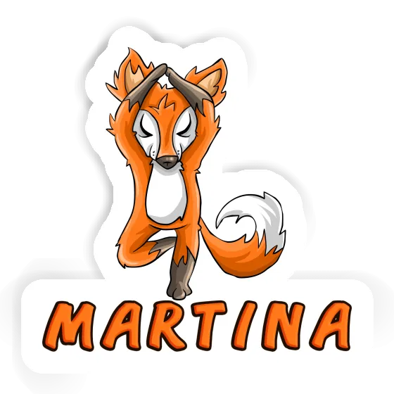 Martina Sticker Yoga Fuchs Laptop Image