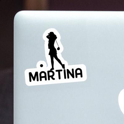 Golfer Sticker Martina Laptop Image