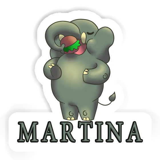 Éléphant Autocollant Martina Laptop Image