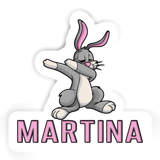 Martina Sticker Dabbing Hare Notebook Image