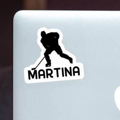 Martina Sticker Hockey Player Laptop Image