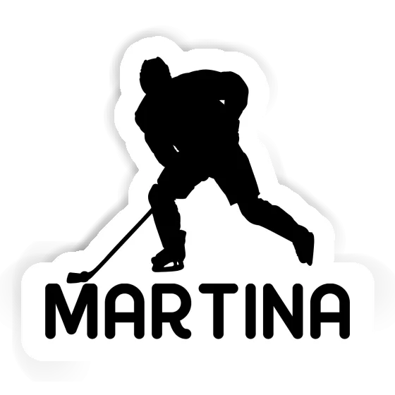 Martina Sticker Hockey Player Laptop Image