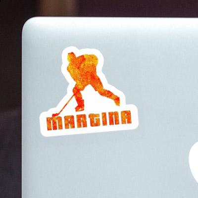 Sticker Martina Eishockeyspieler Laptop Image