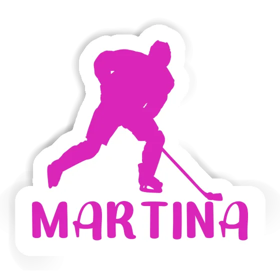 Martina Autocollant Joueuse de hockey Notebook Image