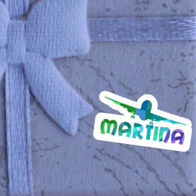 Sticker Martina Airplane Image