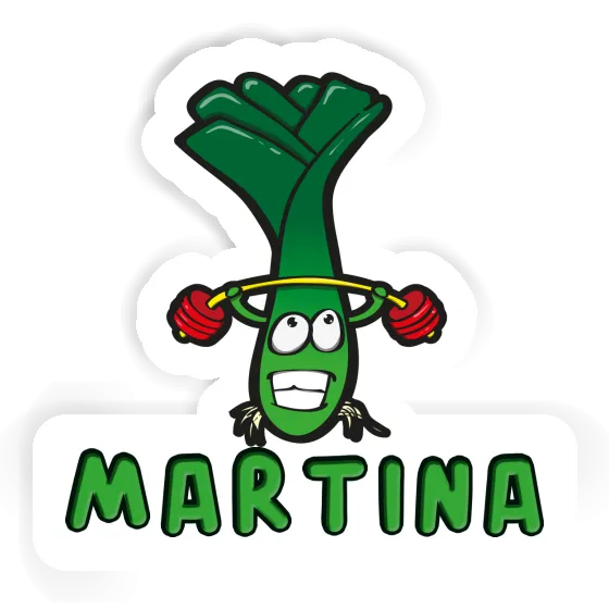 Sticker Weightlifter Martina Notebook Image