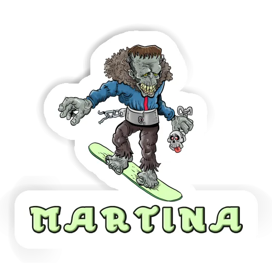 Sticker Snowboarder Martina Laptop Image