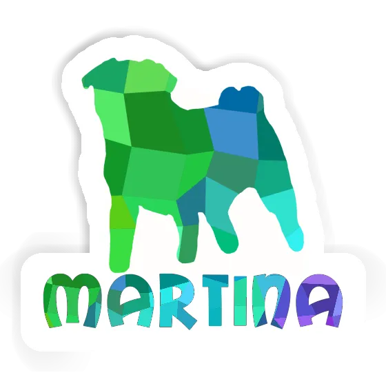 Sticker Martina Mops Notebook Image