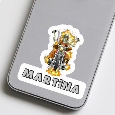 Motorcycle Rider Sticker Martina Image