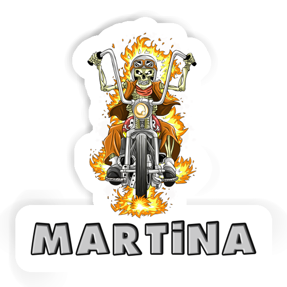 Motorcycle Rider Sticker Martina Laptop Image