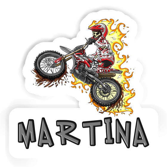 Sticker Motocross Rider Martina Notebook Image