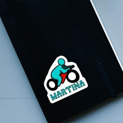 Motocycliste Autocollant Martina Image