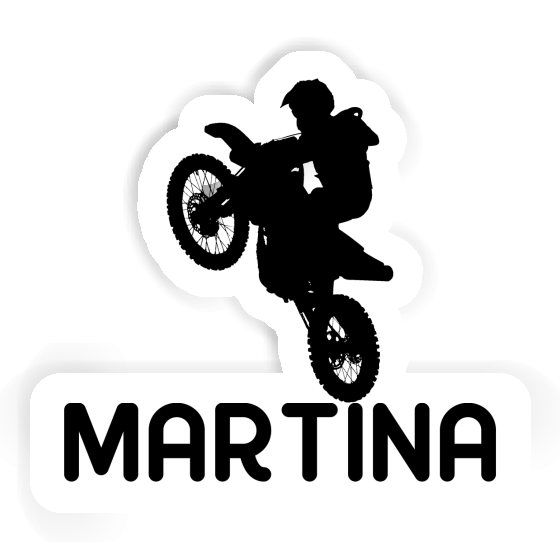 Motocross-Fahrer Aufkleber Martina Laptop Image