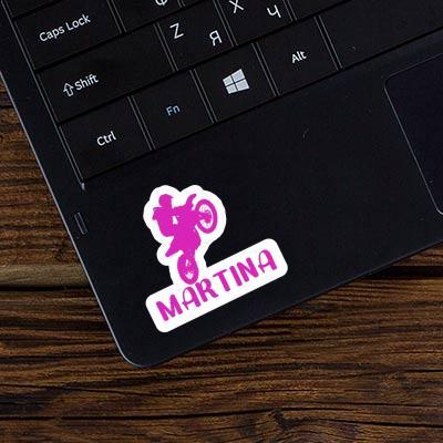 Martina Sticker Motocross Jumper Laptop Image