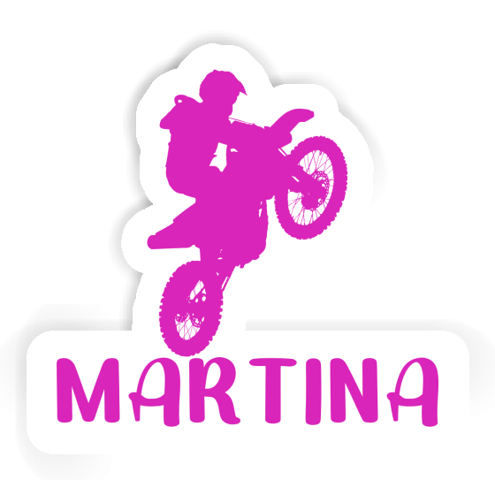 Martina Sticker Motocross Jumper Laptop Image