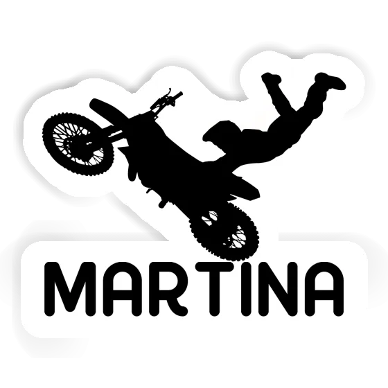 Sticker Motocross-Fahrer Martina Notebook Image