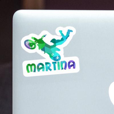 Sticker Martina Motocross-Fahrer Notebook Image