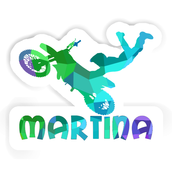 Martina Autocollant Motocrossiste Notebook Image