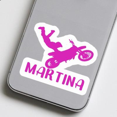 Motocross-Fahrer Aufkleber Martina Laptop Image