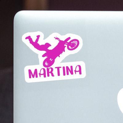 Motocross-Fahrer Aufkleber Martina Laptop Image