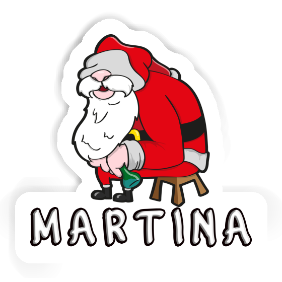 Aufkleber Weihnachtsmann Martina Laptop Image